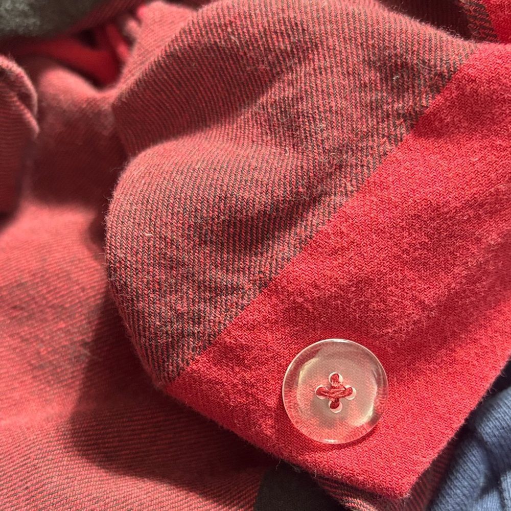 Pottery barn king/cal king buffalo check plaid red/black duvet cover checkered - Picture 5 of 5